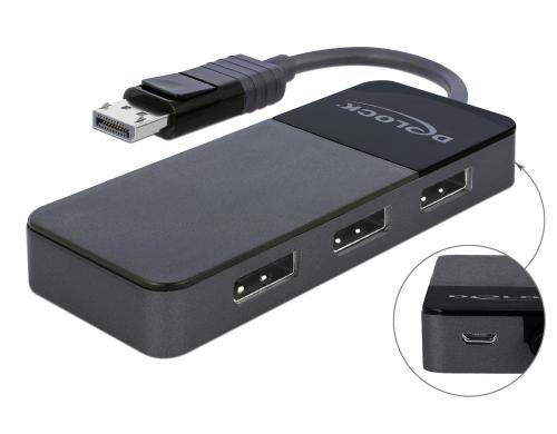 Delock DisplayPort Splitter 1 x DisplayPort in > 3 x DisplayPort out