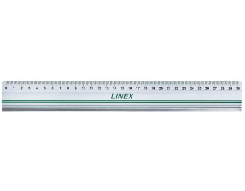 Linex: Aluminiumlineal 30cm mit verstrkter Stahlschneidekante