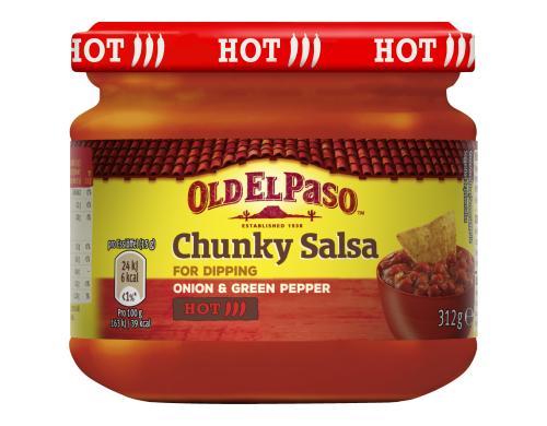 Old El Paso Chunky Salsa Dip hot 312g