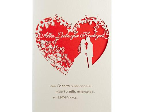 ABC Karte Hochzeit rotes Herz, A5