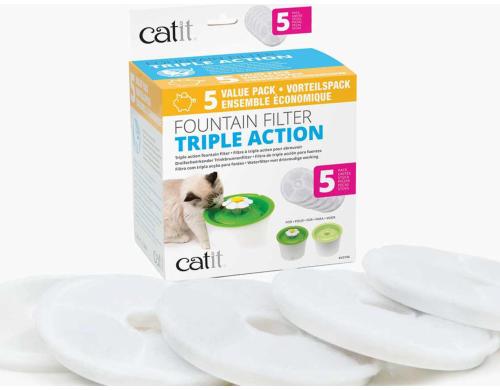 Catit Ersatzfilter Triple Aktion 5er Pack zu Brunnen Flower