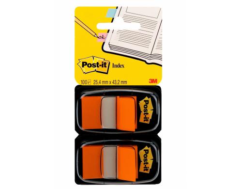 3M Post-it Index 680-OE2 orange 2 x 50 Streifen  25.4 x 43.2 mm