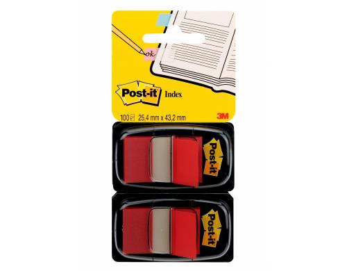 3M Post-it Index 680-RD2 rot 2 x 50 Streifen  25.4 x 43.2 mm