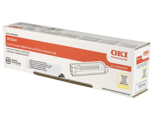 Toner Yellow zu OKI MC860 44059209, 10000 A4 Seiten