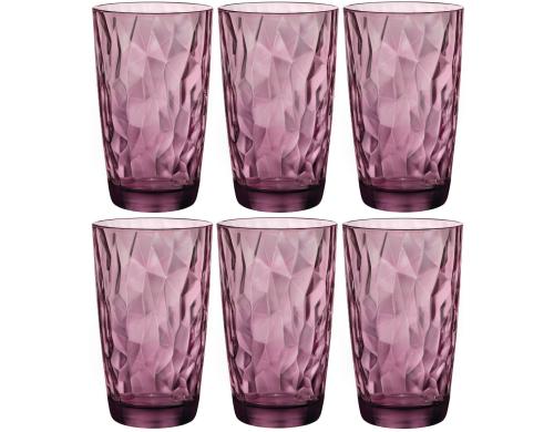 Rocco Bormioli Longdrinkbecher 47cl 6tlg. violett