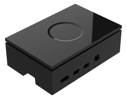 Gehuse zu Raspberry Pi 4 Model B, (Pi 4B) Farbe: schwarz