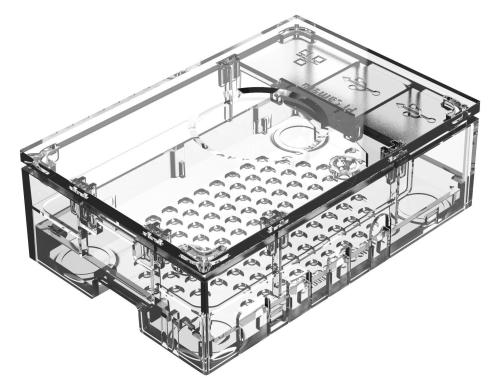 Gehuse zu Raspberry Pi 4 Model B, (Pi 4B) Farbe: Transparent