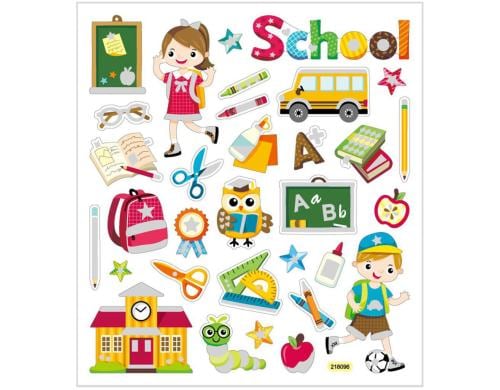 Creativ Company Sticker Schule Blatt 15 x 16.5 cm