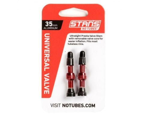 NoTubes ZTR Ventil Alu 35mm, ROT, 2er Pack