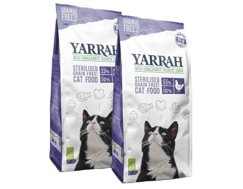 Yarrah BIO Trockenfutter GF sterililisiert grainfree Huhn & Fisch, 2x 2kg