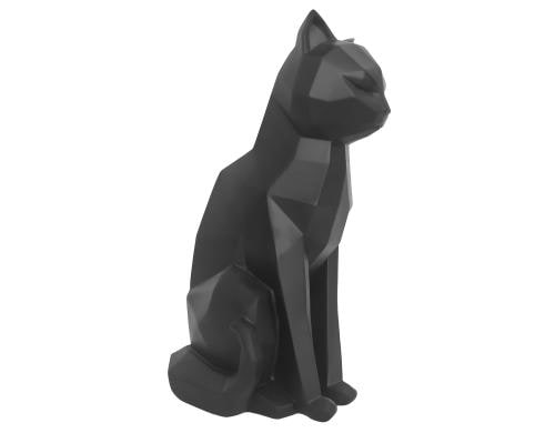 present time Origami Katze, Schwarz matt 17 x 11.8 x 26.5 cm, Polyresin