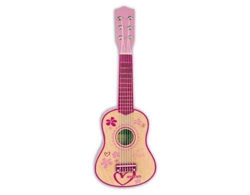 Bontempi Holz-Gitarre 55cm Pink Stickers ab 3 J.