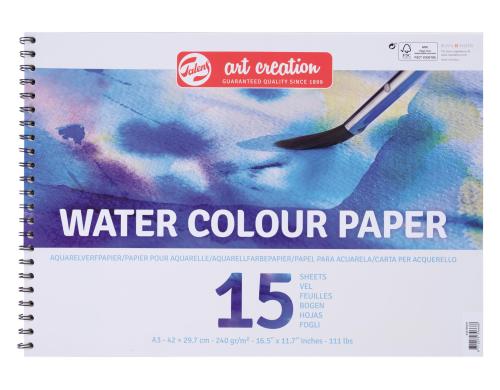 Talens Aquarellpapier A3 240g/m2, 15 Bogen, Ringbuch