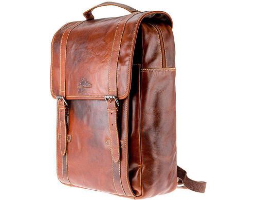 Alpenleder Rucksack BOZEN Lederrucksack - cognac