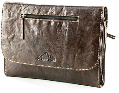 Alpenleder iPad Tasche BASEL Ledertasche - brandy