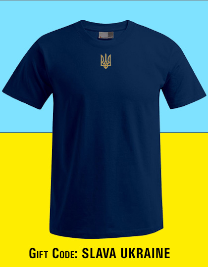 Premium T-Shirt Promodoro, Navy,  Baumwolle , Groesse S, 180gm/2, Oeko Tex 100, Gutschein Code: Slava Ukraine