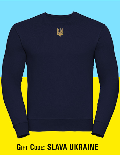 The Authentic Sweat von Russel Navy, Baumwolle , Groesse XXL, 280gm/2, Oeko Tex 100, Gutschein Code: Slava Ukraine